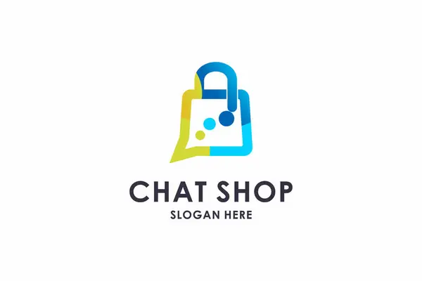 Alışveriş çantası logosu, sohbet çantası renkli logo