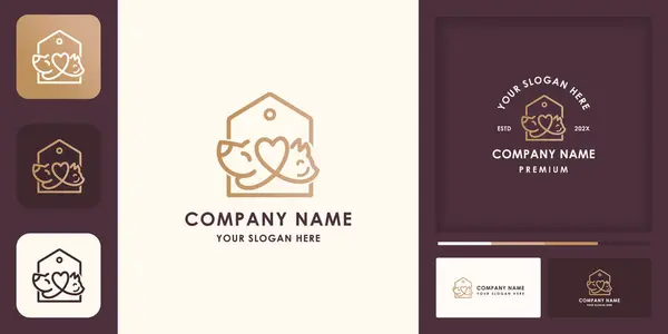 evcil hayvan dükkanı logosu tasarımı ve kartviziti