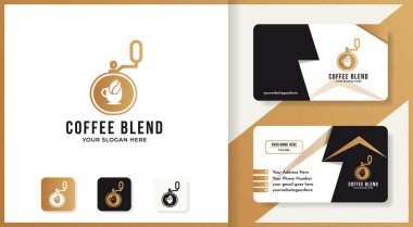 kahve blender makinesi logosu ve kartvizit tasarımı