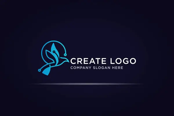 kuş teknolojisi logosu daire nokta konseptini kullanıyor
