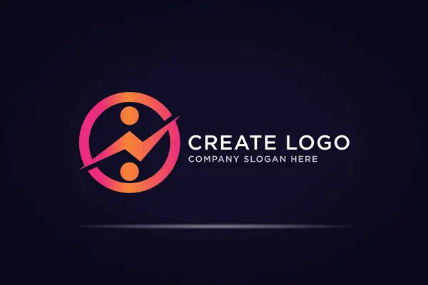 Basit soyut takım çalışma logosu kavramı