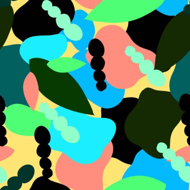 Soyut şekiller pürüzsüz yüzey desenli tasarım yapar. Soyut şekiller sevimli yüzey deseni tasarımı.