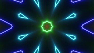 Kaleydoskop ışıklarının soyut arkaplanı