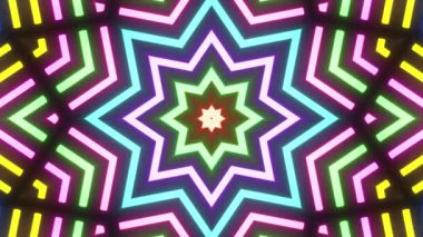 VJ Arkaplan olarak kullanılabilen sahne Kaleydoskobu Görselleri ve DJ 'ler seyirciyi inanılmaz sesli görseller ile bağdaştırıyor.