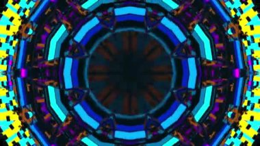 VJ Arkaplan olarak kullanılabilen sahne Kaleydoskobu Görselleri ve DJ 'ler seyirciyi inanılmaz sesli görseller ile bağdaştırıyor.