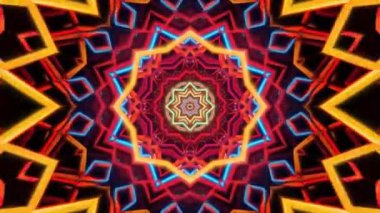 VJ Arkaplan olarak kullanılabilen sahne Kaleydoskobu Görselleri ve DJ 'ler seyirciyi inanılmaz sesli görseller ile bağdaştırıyor.