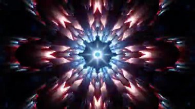 Fütürist parçacık patlaması. Parlayan parçacıkları ve çizgileri olan ışık patlaması yıldızı. Renkli ışınlar, patlama arkaplanı siyah arkaplan.