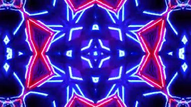 Renkli simetriyle gezgin kaleydoskop hareketi