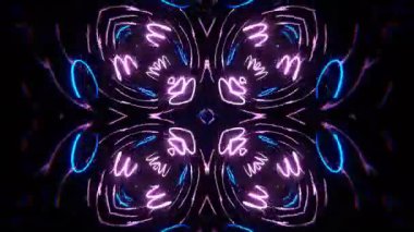 Renkli simetriyle gezgin kaleydoskop hareketi