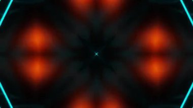 Renkli simetriyle gezgin kaleydoskop hareketi