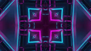 Renkli simetriyle gezgin kaleydoskop hareketi