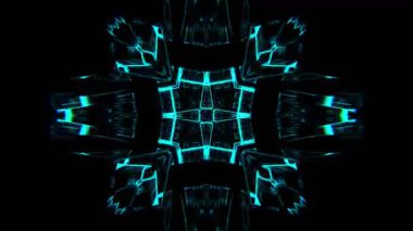 Renkli simetriyle gezgin kaleydoskop hareketi