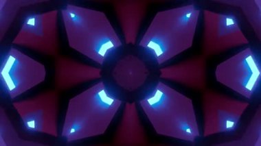 Renkli simetriyle gezgin kaleydoskop hareketi