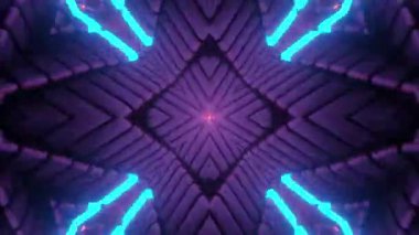 Renkli simetriyle gezgin kaleydoskop hareketi