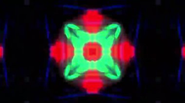 Renkli simetriyle gezgin kaleydoskop hareketi