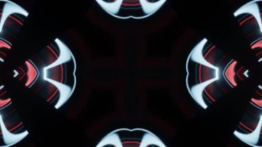 Renkli simetriyle gezgin kaleydoskop hareketi