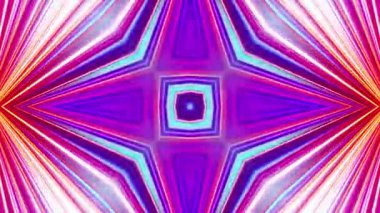 Renkli simetriyle gezgin kaleydoskop hareketi