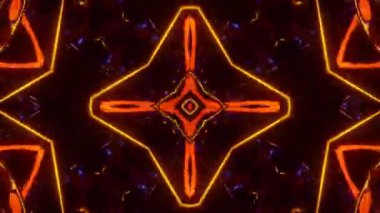 Renkli simetriyle gezgin kaleydoskop hareketi