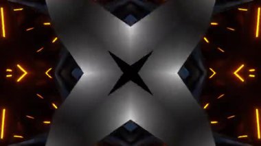 Renkli simetriyle gezgin kaleydoskop hareketi