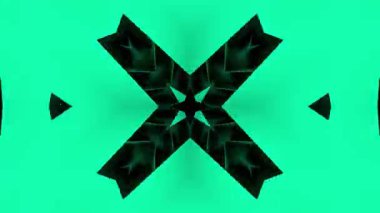 Renkli simetriyle gezgin kaleydoskop hareketi