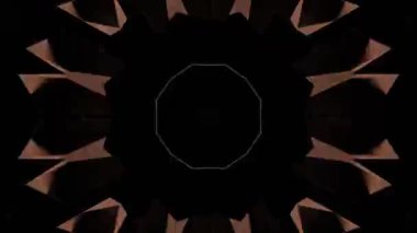 Renkli simetriyle gezgin kaleydoskop hareketi