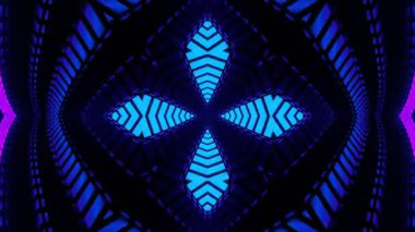 Renkli simetriyle gezgin kaleydoskop hareketi