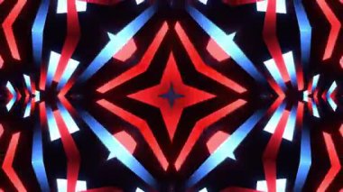 Renkli simetriyle gezgin kaleydoskop hareketi