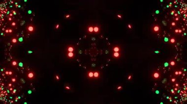 Renkli simetriyle gezgin kaleydoskop hareketi