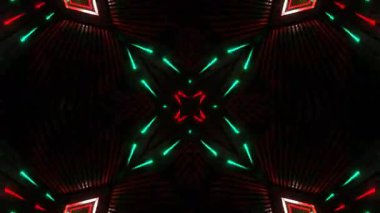 Renkli simetriyle gezgin kaleydoskop hareketi