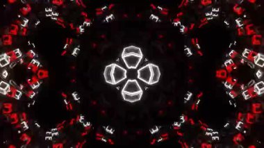 Renkli simetriyle gezgin kaleydoskop hareketi