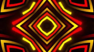 Renkli simetriyle gezgin kaleydoskop hareketi