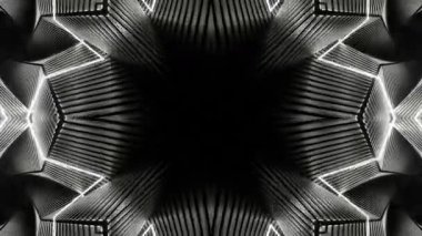 Renkli simetriyle gezgin kaleydoskop hareketi