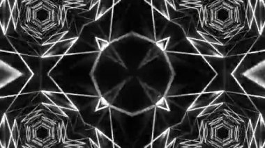 Renkli simetriyle gezgin kaleydoskop hareketi