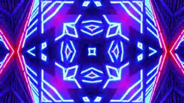 Renkli simetriyle gezgin kaleydoskop hareketi