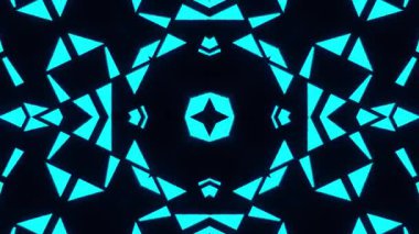 Renkli simetriyle gezgin kaleydoskop hareketi