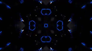 Renkli simetriyle gezgin kaleydoskop hareketi