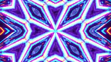 Renkli simetriyle gezgin kaleydoskop hareketi