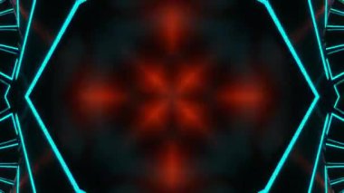 Renkli simetriyle gezgin kaleydoskop hareketi