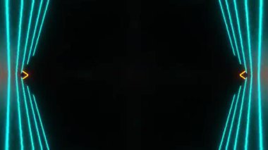 Renkli simetriyle gezgin kaleydoskop hareketi