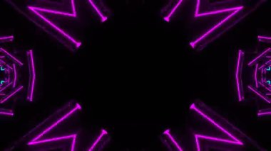 Renkli simetriyle gezgin kaleydoskop hareketi