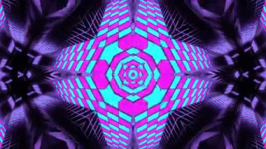 Renkli simetriyle gezgin kaleydoskop hareketi