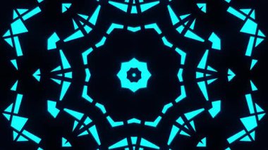 Renkli simetriyle gezgin kaleydoskop hareketi