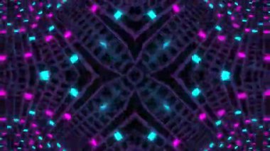 Renkli simetriyle gezgin kaleydoskop hareketi