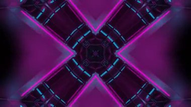 Renkli simetriyle gezgin kaleydoskop hareketi