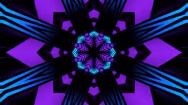 Renkli simetriyle gezgin kaleydoskop hareketi