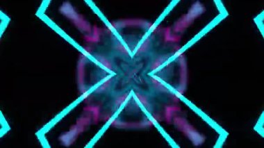 Renkli simetriyle gezgin kaleydoskop hareketi