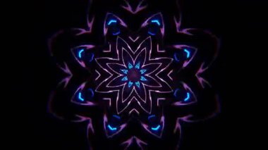 Renkli simetriyle gezgin kaleydoskop hareketi