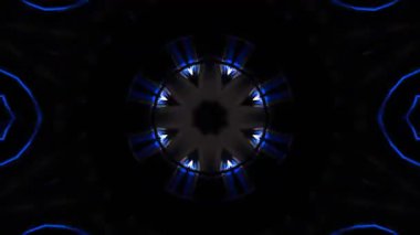 Renkli simetriyle gezgin kaleydoskop hareketi