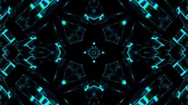 Renkli simetriyle gezgin kaleydoskop hareketi