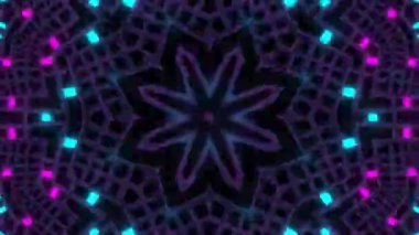 Renkli simetriyle gezgin kaleydoskop hareketi